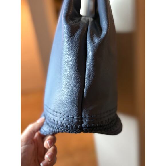 The Sak Roma Shopper tote bag in a blue leather - Picture 6 of 9